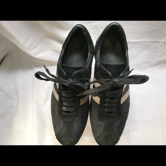 🍂Gucci GG Canvas & Classic Web Sneakers 34.5 - Picture 4 of 7